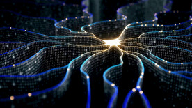 发光AI科技线条智能背景