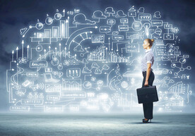 人像点线AI科技线条智能背景