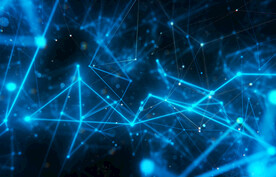 蓝色点线科技线条智能背景