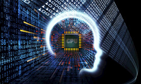 人脸大数据AI科技智能背景