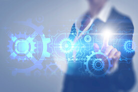 商务触屏AI科技线条智能背景