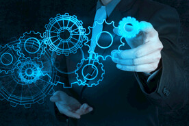 商务触屏AI科技智能背景