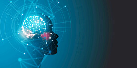 蓝色大脑AI科技线条智能背景