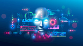 区块链大数据AI科技线条智能