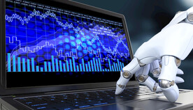 机器手臂AI科技智能线条背景