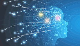 人脸点线AI科技线条智能背景