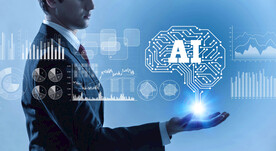 商务AI线条科技智能背景