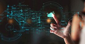 触屏点线AI科技线条智能背景