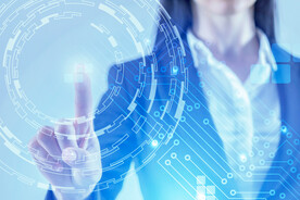 商务触屏AI智能科技背景