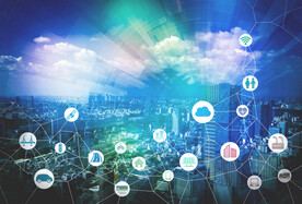 商务AI科技智能线条背景