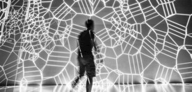 人物AI科技线条智能背景