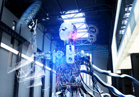 AI科技线条智能背景