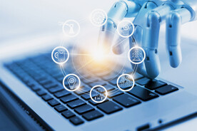 电脑AI智能科技背景