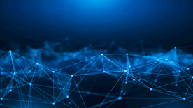 蓝色线条AI智能科技背景