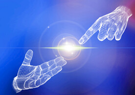 蓝色AI智能科技背景