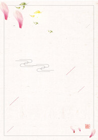 古典风背景信纸模板