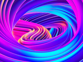 蓝紫色抽象拉丝3D立体流体渐变