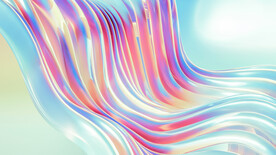 白色3D玻璃质感流体渐变背景