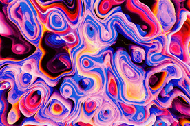 彩色抽象拉丝3D立体流体渐变