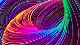 彩色抽象拉丝3D立体流体渐变