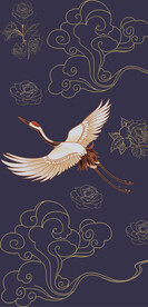 国风仙鹤手机壳