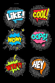 气泡 手举牌  标签  贴纸 