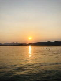 西湖的日落