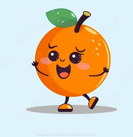卡通橘子 橙子插画 高清图片