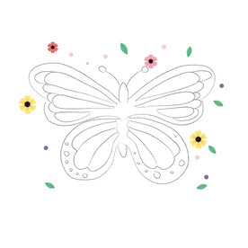 蝴蝶线稿 
