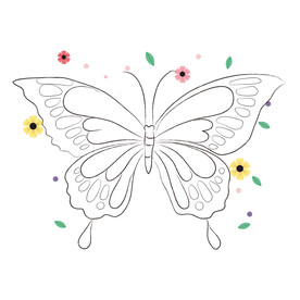 蝴蝶线稿 