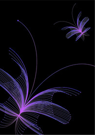 紫色渐变线条蝴蝶