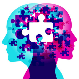 人脸抽象AI科技线条智能背景