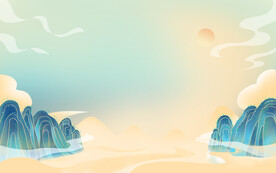 古风山水背景素材