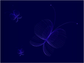 紫色渐变蝴蝶线条