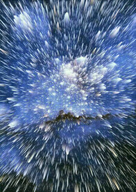 3D炸裂线条浅蓝黑渐变