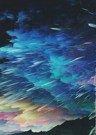 D炸裂线条深蓝渐变