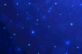 蓝色科技感会议背景图片