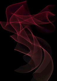 飘逸线条橙红渐变