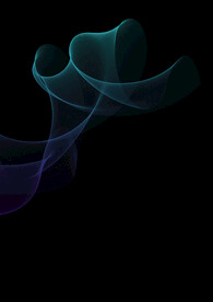 飘逸线条绿紫渐变