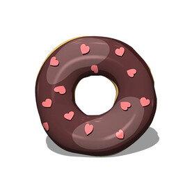 3D爱心甜甜圈