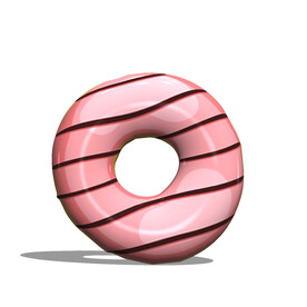 3D粉色甜甜圈