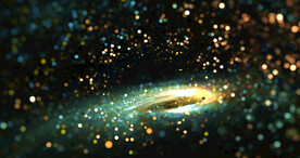 梦幻光影斑点晚会粒子舞台背景