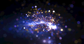 蓝色光影斑点晚会粒子舞台背景