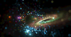 梦幻光影斑点晚会粒子舞台背景