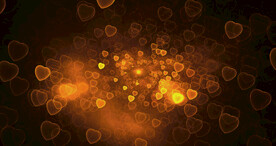 爱心光影斑点晚会粒子舞台背景