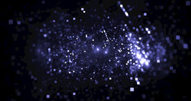 蓝色光影斑点晚会粒子舞台背景