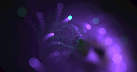 紫色光影斑点晚会粒子舞台背景