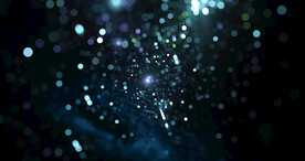 蓝色光影斑点晚会粒子舞台背景