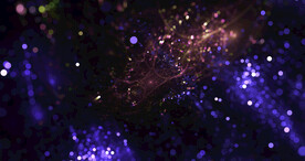 蓝色光影斑点晚会粒子舞台背景