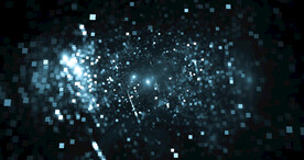 蓝色光影斑点晚会粒子舞台背景